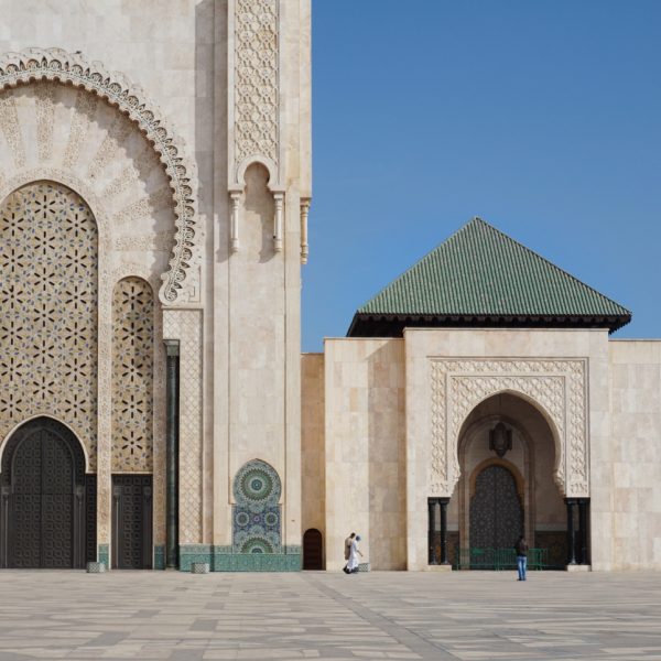 White mosque in Casablanca, Morocco